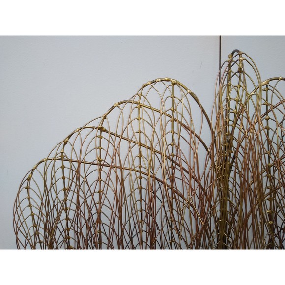 Copper and Brass Willow Tree  Metal Wall Hanging Art Decor Sculpture - Picture 5 of 10